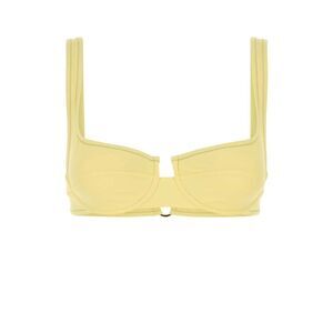 Reina Olga Women Pastel Yellow Stretch Nylon Brigitte Bikini Top